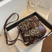Leopard Malá PU Kožená Dámska Crossbody Taška Jesenná Dizajnérska Taška Cez Rameno Luxusná Značková Dámska Kabelka Dámsky Trend Tote