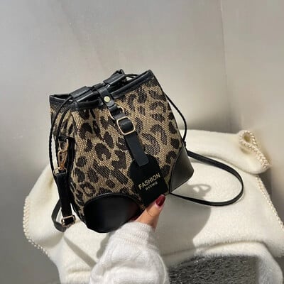 Leopard Malá PU Kožená Dámska Crossbody Taška Jesenná Dizajnérska Taška Cez Rameno Luxusná Značková Dámska Kabelka Dámsky Trend Tote