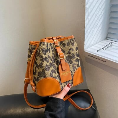 Leopard Malá PU Kožená Dámska Crossbody Taška Jesenná Dizajnérska Taška Cez Rameno Luxusná Značková Dámska Kabelka Dámsky Trend Tote