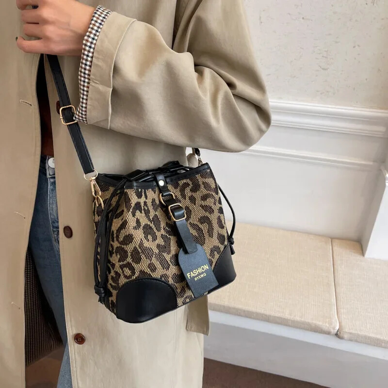 Leopard Malá PU Kožená Dámska Crossbody Taška Jesenná Dizajnérska Taška Cez Rameno Luxusná Značková Dámska Kabelka Dámsky Trend Tote