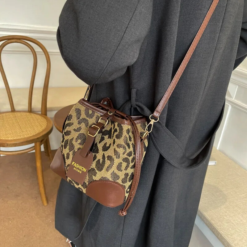 Leopard Malá PU Kožená Dámska Crossbody Taška Jesenná Dizajnérska Taška Cez Rameno Luxusná Značková Dámska Kabelka Dámsky Trend Tote
