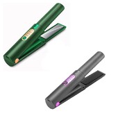 Bežična pegla za kosu, glačalo 2 u 1, prijenosno s USB-C punjivom baterijom od 5000 Mah, keramička ploča jednostavna za korištenje, siva