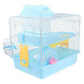 Vilă cușă pentru hamsteri transparente Habitat pe două niveluri pentru animale de companie mici, iepure de călătorie chinchilla