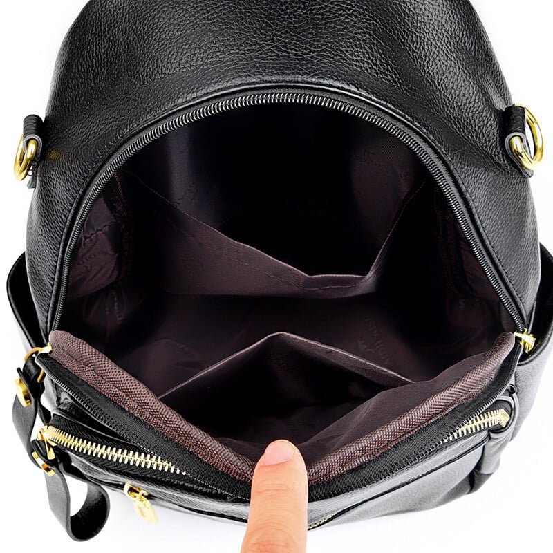 Дамски меки раници от естествена кожа Vintage Дамски чанти през рамо Sac a Dos Ежедневни туристически дамски раници Mochilas Ученически чанти