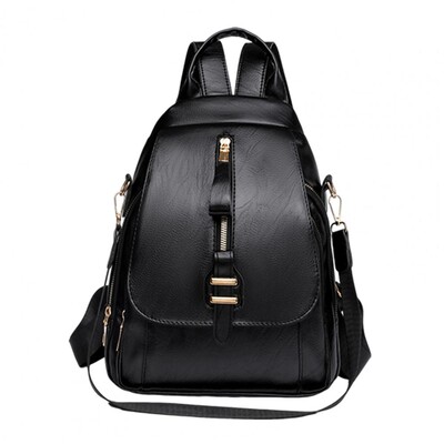 Pehmest kunstnahast seljakott Retrostiilis naiste seljakott, millel on vargusvastane varustus, suure mahutavusega reguleeritavad rihmad kooli jaoks