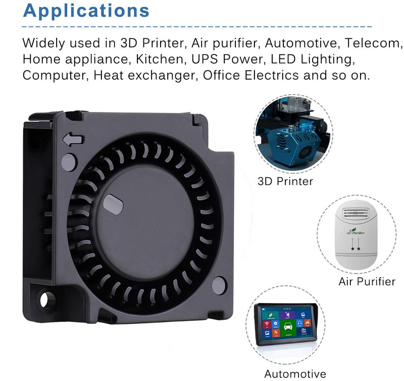 2 vnt Gdstime dvigubas rutulinis guolis 30x30x10mm ventiliatorius DC 5V/12V/24V 30mm 3010 turbopūtės aušinimo ventiliatorius 3D spausdintuvo aušintuvo ventiliatorius