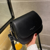 Dámska módna trendy sedlová kabelka cez rameno, kabelka z pu kože, crossbody kabelka, jednoduchá jednofarebná chlopňová taška cez rameno, kabelky, puzdro