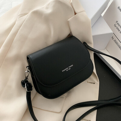 Dámska módna trendy sedlová kabelka cez rameno, kabelka z pu kože, crossbody kabelka, jednoduchá jednofarebná chlopňová taška cez rameno, kabelky, puzdro