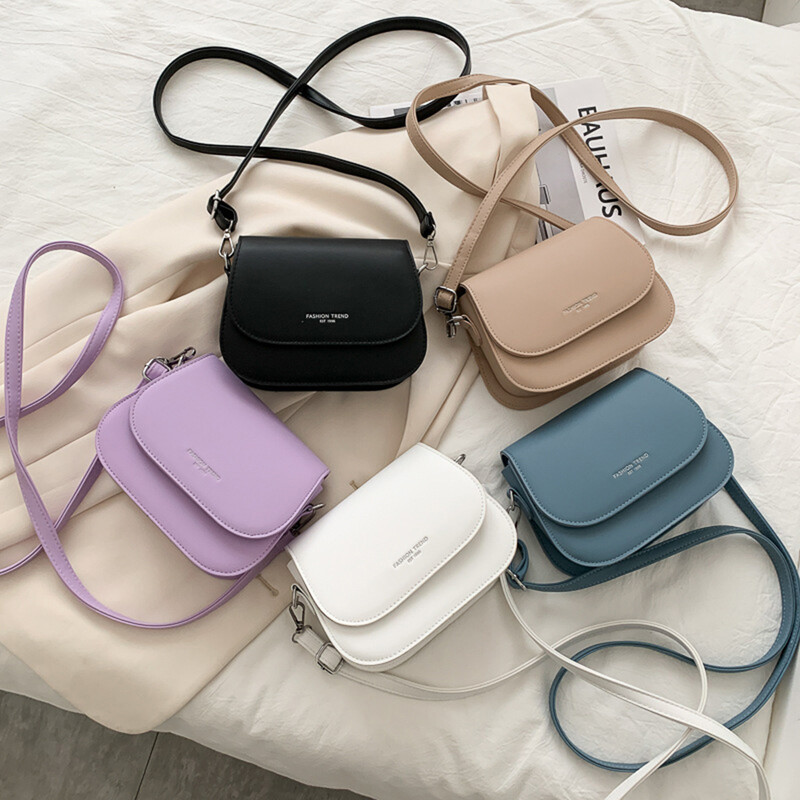 Dámska módna trendy sedlová kabelka cez rameno, kabelka z pu kože, crossbody kabelka, jednoduchá jednofarebná chlopňová taška cez rameno, kabelky, puzdro