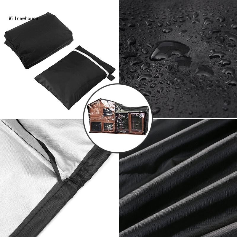 Trušu būdas pārsegs divstāvu būdām Putekļu pārsegs Ūdensnecaurlaidīgs, vēja necaurlaidīgs mājdzīvnieku būra pārsegs putniem ziemā 2 izmēri dropship