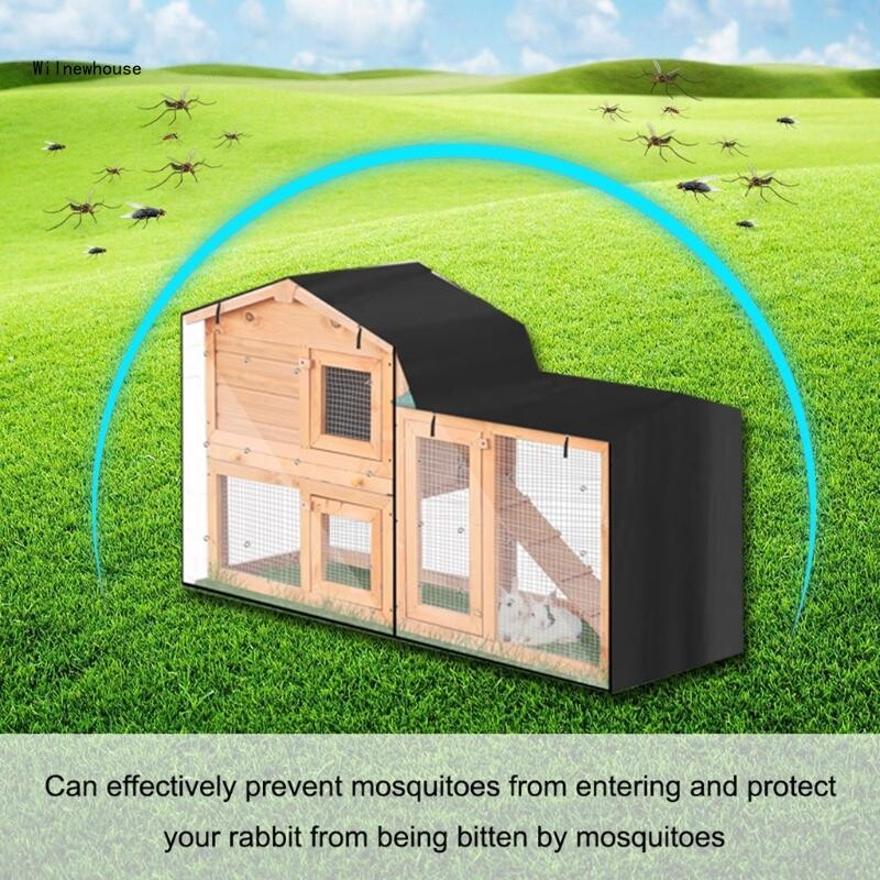 Trušu būdas pārsegs divstāvu būdām Putekļu pārsegs Ūdensnecaurlaidīgs, vēja necaurlaidīgs mājdzīvnieku būra pārsegs putniem ziemā 2 izmēri dropship