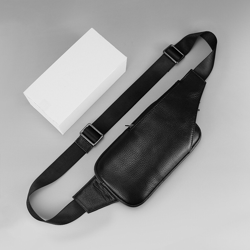 Malá kožená crossbody taška cez rameno, ľahký batoh na každý deň, tenká taška cez rameno proti krádeži, batoh cez rameno pre mužov a ženy.