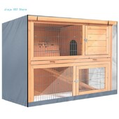 Bunny Hutch Cover Oxford Cloth Outdog Dog Wire Cage Crate Cover Rabbit for Cat Habitat Водоустойчива вредна светлина Предотвратява C9GA
