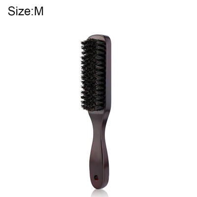 Bărbați perie pentru barbă, mâner din lemn, perie de mistreț, perie de curățare a mustaților, coafură, antistatică, pieptene pentru coafarea părului, instrument de bărbierit