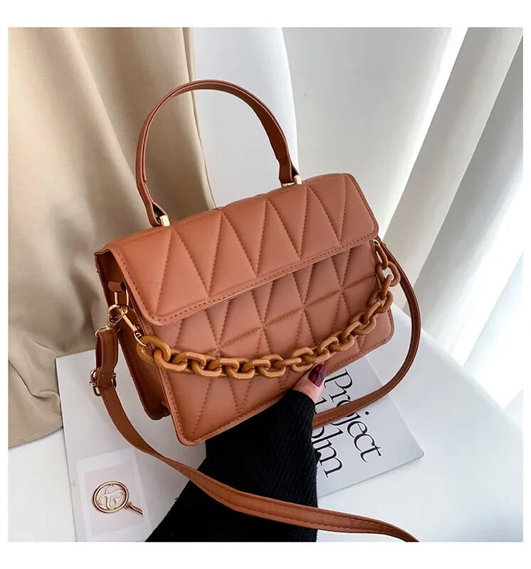 Prekės ženklo Pink Tote rankinės grandinės Shopper Clutch Piniginė Žieminiai dideli pečių krepšiai moterims Akmens rašto PU odos Crossobdy krepšiai