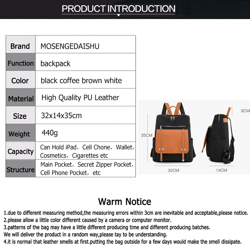 Apsaugos nuo vagystės odinės kuprinės, moteriškos, senovinės, užtrauktuku užsegamos, moteriškos, didelės talpos kelioninės kuprinės, mokyklinės rankinės, mergaitės „Mochila“