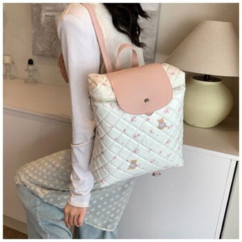 JIAERDI Harajuku Bear Print Y2k Mochila Women Preppy Style Pu Leather Chic Mini Γυναικεία Vintage χαριτωμένα σακίδια πλάτης για σχολικές τσάντες