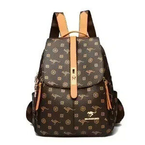 Prabangi moteriška minkšta odinė kuprinė Mados dizaineris Moteriškas minkštas PU odinis mokyklinis krepšys Didelės talpos kelioniniai krepšiai Mochila Sac