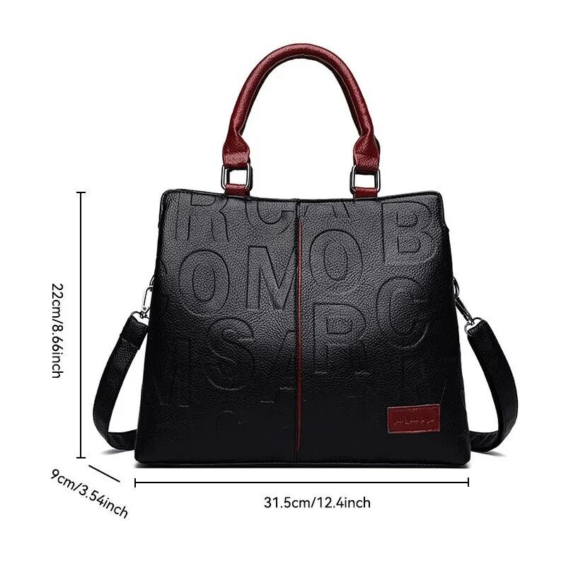 PU kožené ležérne crossbody kabelky pre ženy, luxusné dizajnérske kabelky Tote, dámske veľkokapacitné cestovné tašky cez rameno
