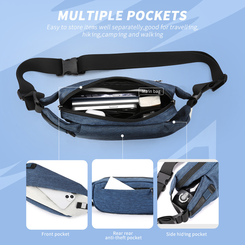 Ľahký batoh cez rameno pre mužov a ženy, náprsník, crossbody, vodotesný, cestovný, turistický, malý batoh cez rameno