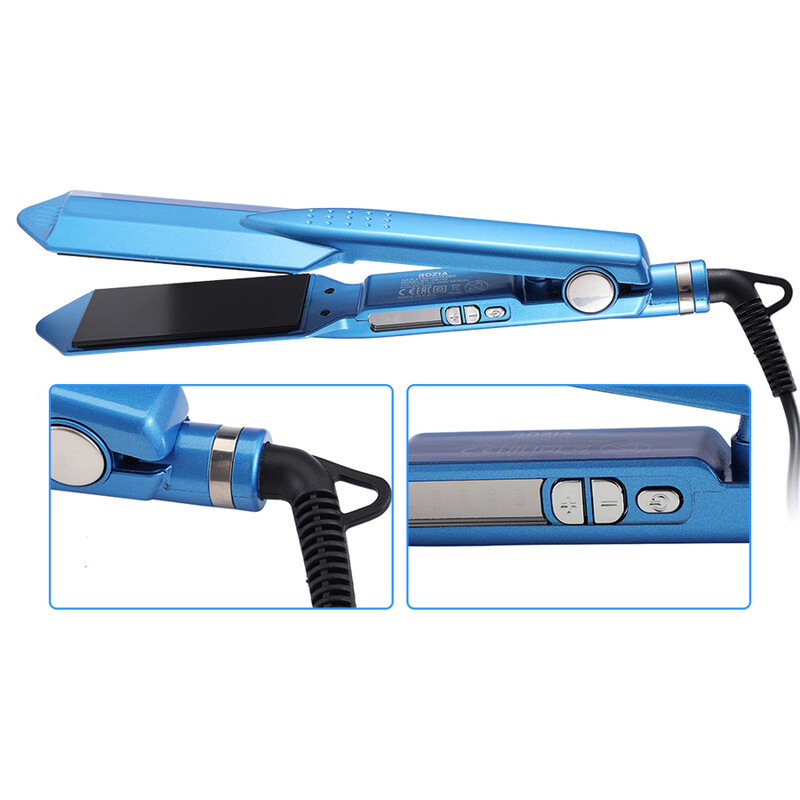 Pegla za kosu Wide Titanium Flat Iron za profesionalno ravnanje kose 470F° Brzo zagrijavanje Dual Voltage Flat Iron