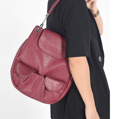 Batoh, sedlová taška pre ženy, luxusná dizajnérska kabelka a peňaženka, novinka 2023, vintage, PU mäkká koža, vrecká, rameno, crossbody