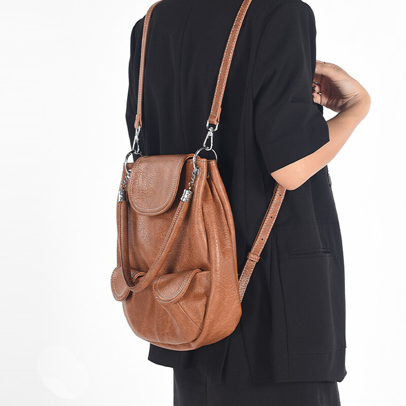 Batoh, sedlová taška pre ženy, luxusná dizajnérska kabelka a peňaženka, novinka 2023, vintage, PU mäkká koža, vrecká, rameno, crossbody
