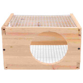 Žiurkėno namelis Naminių gyvūnėlių miegamasis namas Triušio lizdas Medinis žaislas Dekoratyvinis geležies tinklas Tvirtas Mažų gyvūnų mylėtojų narvas