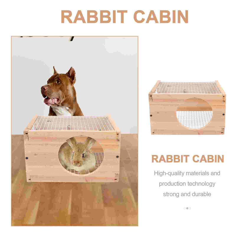 Žiurkėno namelis Naminių gyvūnėlių miegamasis namas Triušio lizdas Medinis žaislas Dekoratyvinis geležies tinklas Tvirtas Mažų gyvūnų mylėtojų narvas