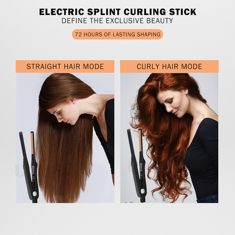 Φορητό ισιωτικό μαλλιών Κεραμικό μίνι επίπεδο σίδερο Ισιωτικό μαλλιών Οθόνη LED 2-σε-1 εργαλεία styling ισιώματος μαλλιών