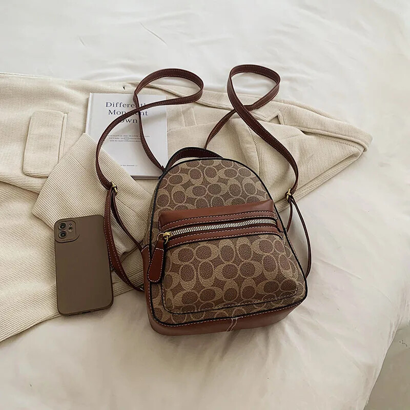 Lány Luxus Vintage PU bőr hátizsák Női Stílusos hátizsákok Alkalmi válltáska Divat utazási hátizsák Ita táska női táska