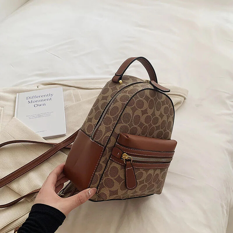 Lány Luxus Vintage PU bőr hátizsák Női Stílusos hátizsákok Alkalmi válltáska Divat utazási hátizsák Ita táska női táska