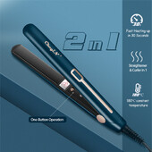 CkeyiN Mini Hair Flat Iron 2 az 1-ben hajvasaló és hajcsavaró hordozható hajvasaló állandó hőmérsékleten