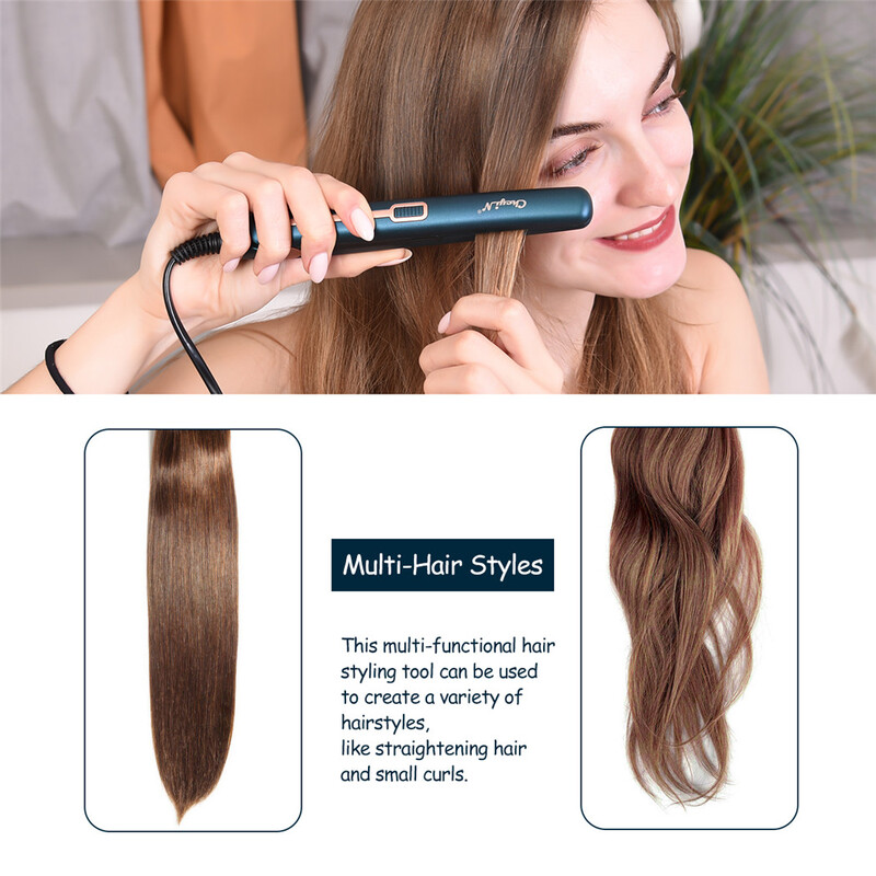 CkeyiN Mini Hair Flat Iron 2 az 1-ben hajvasaló és hajcsavaró hordozható hajvasaló állandó hőmérsékleten