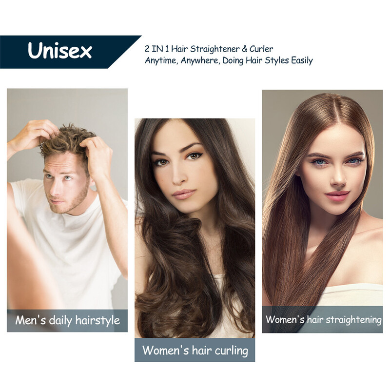 CkeyiN Mini Hair Flat Iron 2 az 1-ben hajvasaló és hajcsavaró hordozható hajvasaló állandó hőmérsékleten