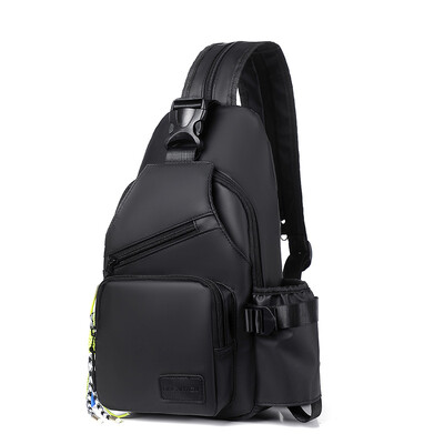 2023 USB töltő férfi mellkas táska keresztben váll Fanny Pack férfi kézitáska kültéri nyak oldal keresztben tornatáskák férfi hátizsák