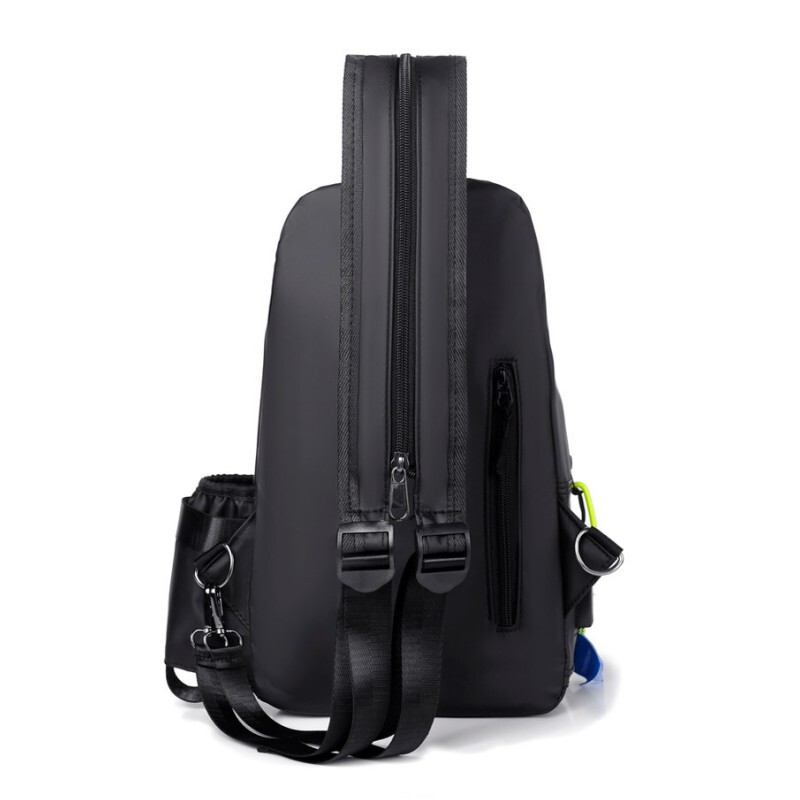 2023 USB töltő férfi mellkas táska keresztben váll Fanny Pack férfi kézitáska kültéri nyak oldal keresztben tornatáskák férfi hátizsák