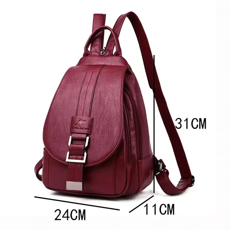 Nové dámske kožené batohy, dámsky vintage batoh pre dospievajúce dievčatá, školská taška na hrudník, cestovná taška, dámska taška Sac A Dos