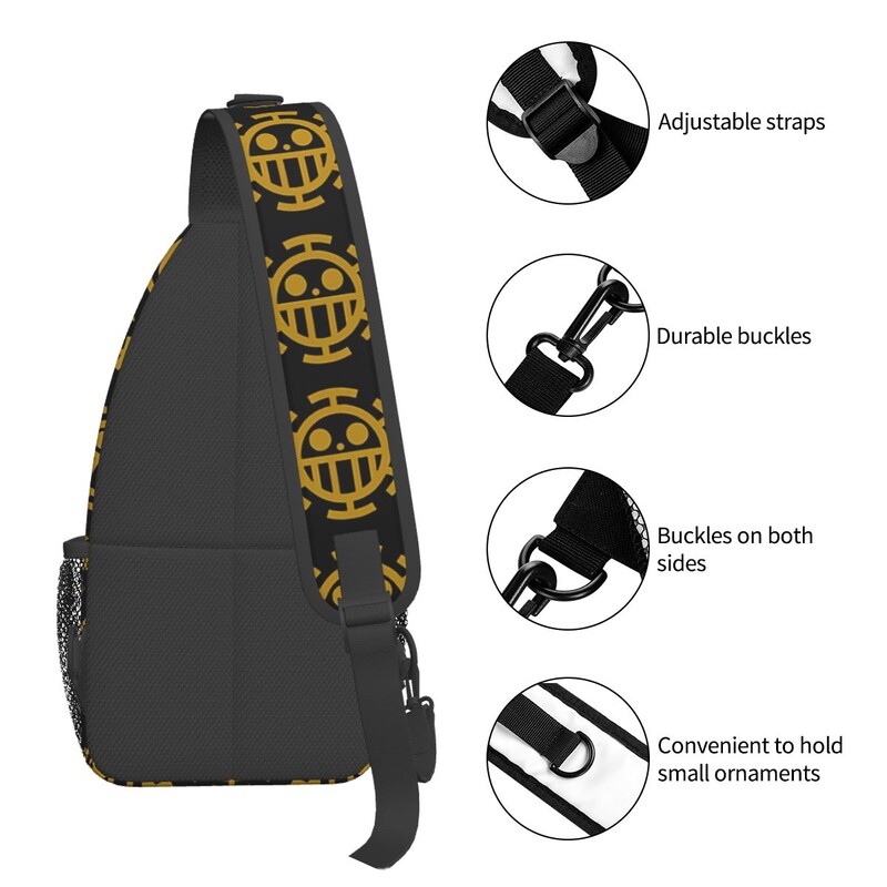 Trafalgar Law Crossbody Melltáskák Zsebek Utazási Csomag Messenger Sport Tini Válltáska Unisex