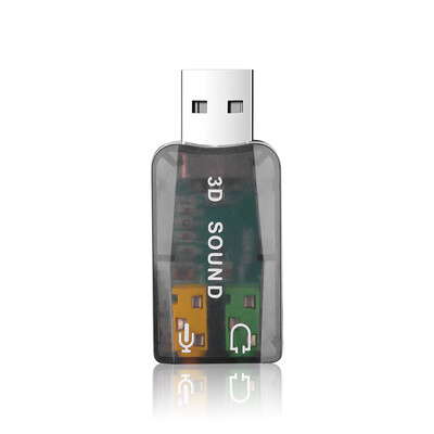 Placă de sunet USB Mini placă de sunet externă Interfață USB la 3,5 mm Adaptor audio stereo pentru căști pentru laptop Win 7 8 difuzor Android