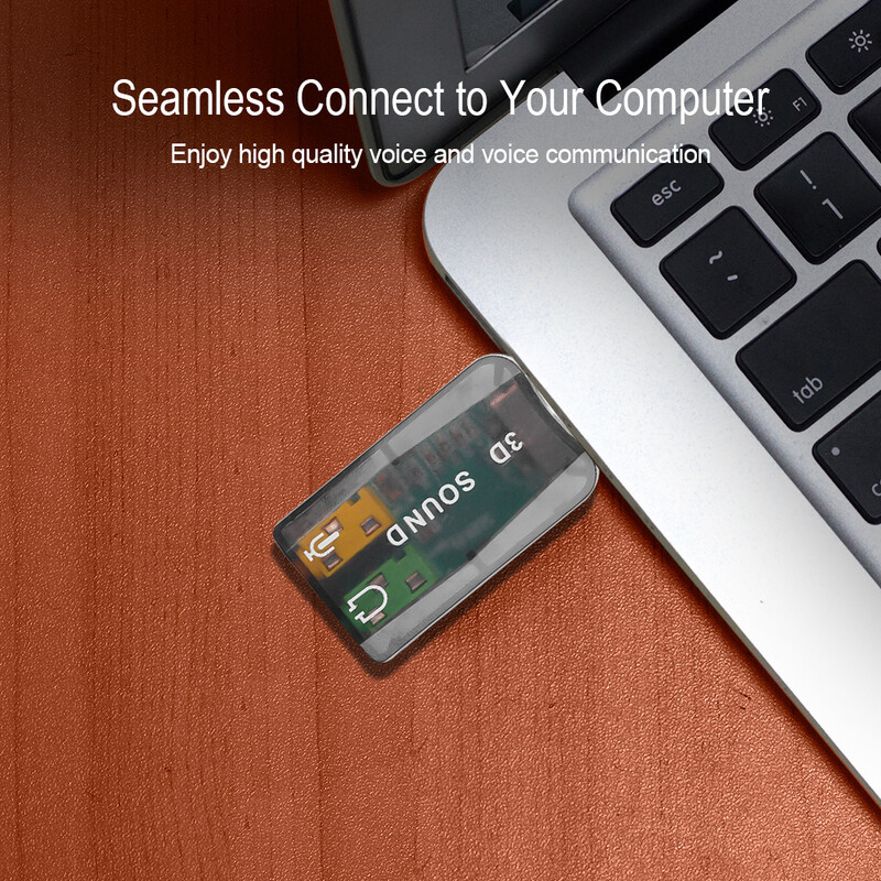 Placă de sunet USB Mini placă de sunet externă Interfață USB la 3,5 mm Adaptor audio stereo pentru căști pentru laptop Win 7 8 difuzor Android