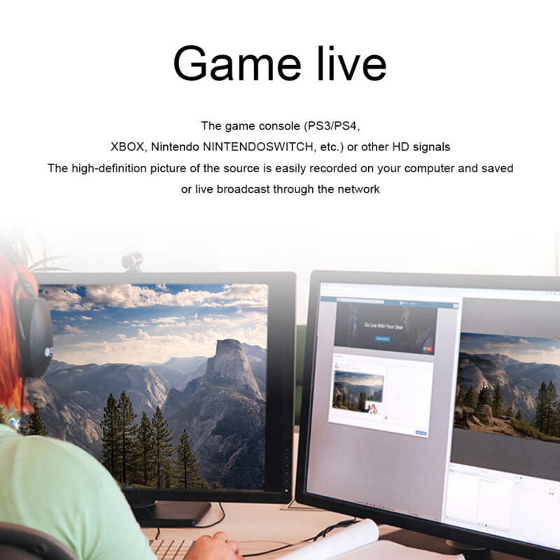 KuWFi HDMI į USB C Capture Card 1080P HD vaizdo plokštės žaidimo įrašas, skirtas MacBook Pro PS4 tiesioginei transliacijai