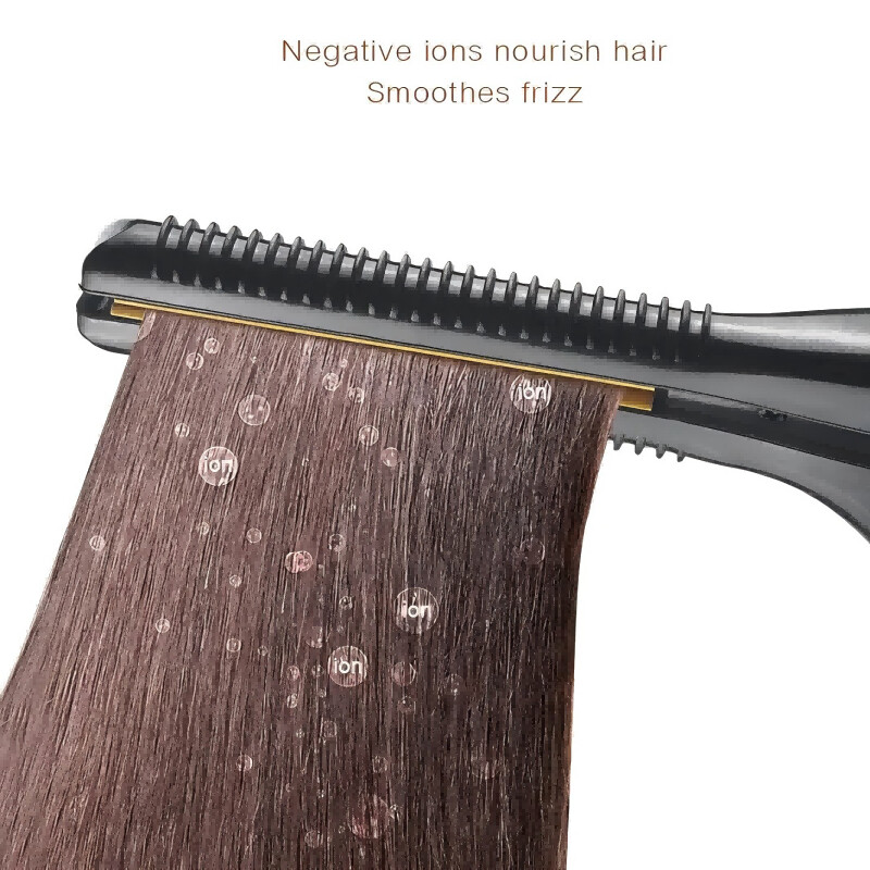 Matu taisnotājs 2 vienā matu ruļļi Profesionāls keramikas gludeklis īsiem matiem sievietēm un vīriešiem bārdas taisnotājs