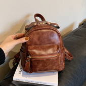 Jednoduchá módna študentská školská taška pre ženy, cestovná taška proti krádeži, ležérna, vintage pu kožená taška cez rameno, ženská taška