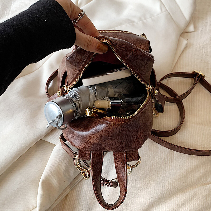 Jednoduchá módna študentská školská taška pre ženy, cestovná taška proti krádeži, ležérna, vintage pu kožená taška cez rameno, ženská taška