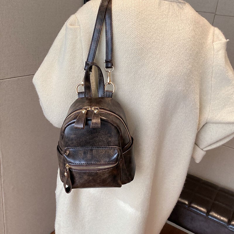 Jednoduchá módna študentská školská taška pre ženy, cestovná taška proti krádeži, ležérna, vintage pu kožená taška cez rameno, ženská taška