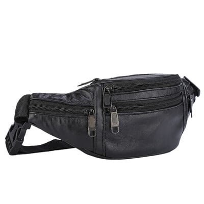 za muškarce Slingback Chest Rig Bag Waist Bag Pack Muška torba za prsa Kožna meka vodootporna muška torba preko tijela Crne torbice