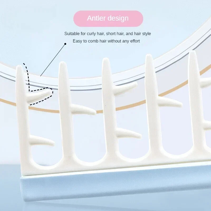 Plaukų formavimas garbanotų pūkuotų šepečių salono galvos masažas Z formos šukavimo šepetys BRUSHWORKS glotninančios nešildomos garbanos šukos Kirpėjo įrankiai