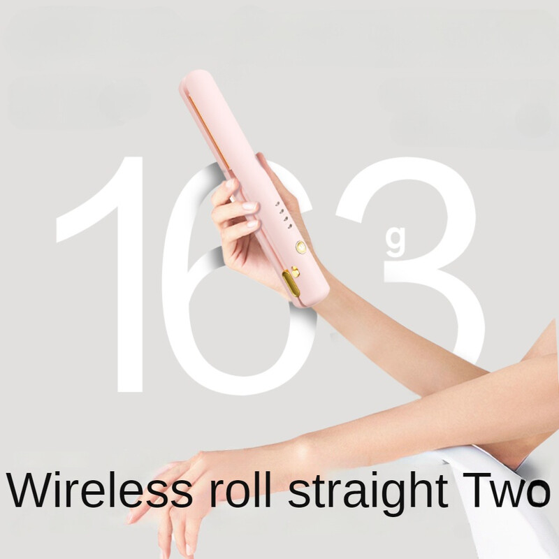 Divi vienā USB bezvadu matu taisnotājs, matu veidošanas skava, rozā ruļļi, pārnēsājami ceļojumu kopmītnes studenti, unikāla dāvana