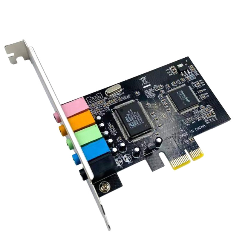 PCI-E 5.1 skaņas karte dators PCIE 5.1 kanāls 3D audio 6 kanāli 3D spēles mūzikas digitālā skaņas karte PCI Express 5.1 CH 24 bitu